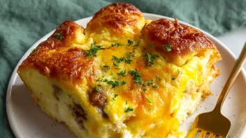 Homemade Make Ahead Crescent Roll Breakfast Casserole