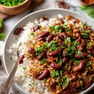 Kidney Beans and Rice Skillet with Shawarma Spices