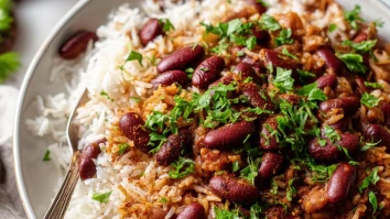 Kidney Beans and Rice Skillet with Shawarma Spices