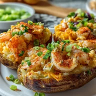 Loaded Cajun Seafood Stuffed Potatoes