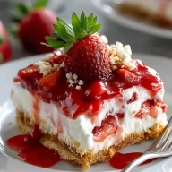 No-Bake Strawberry Cheesecake Lasagna