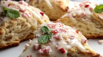 Peppermint White Chocolate Scones