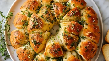 Pull Apart Garlic Bread Wreath
