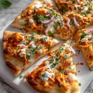 Spicy Buffalo Chicken Flatbread Pizza