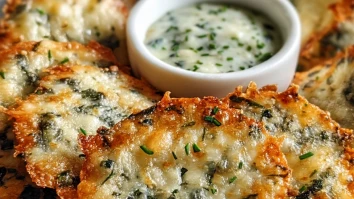 Spinach Dip Cheese Crisps