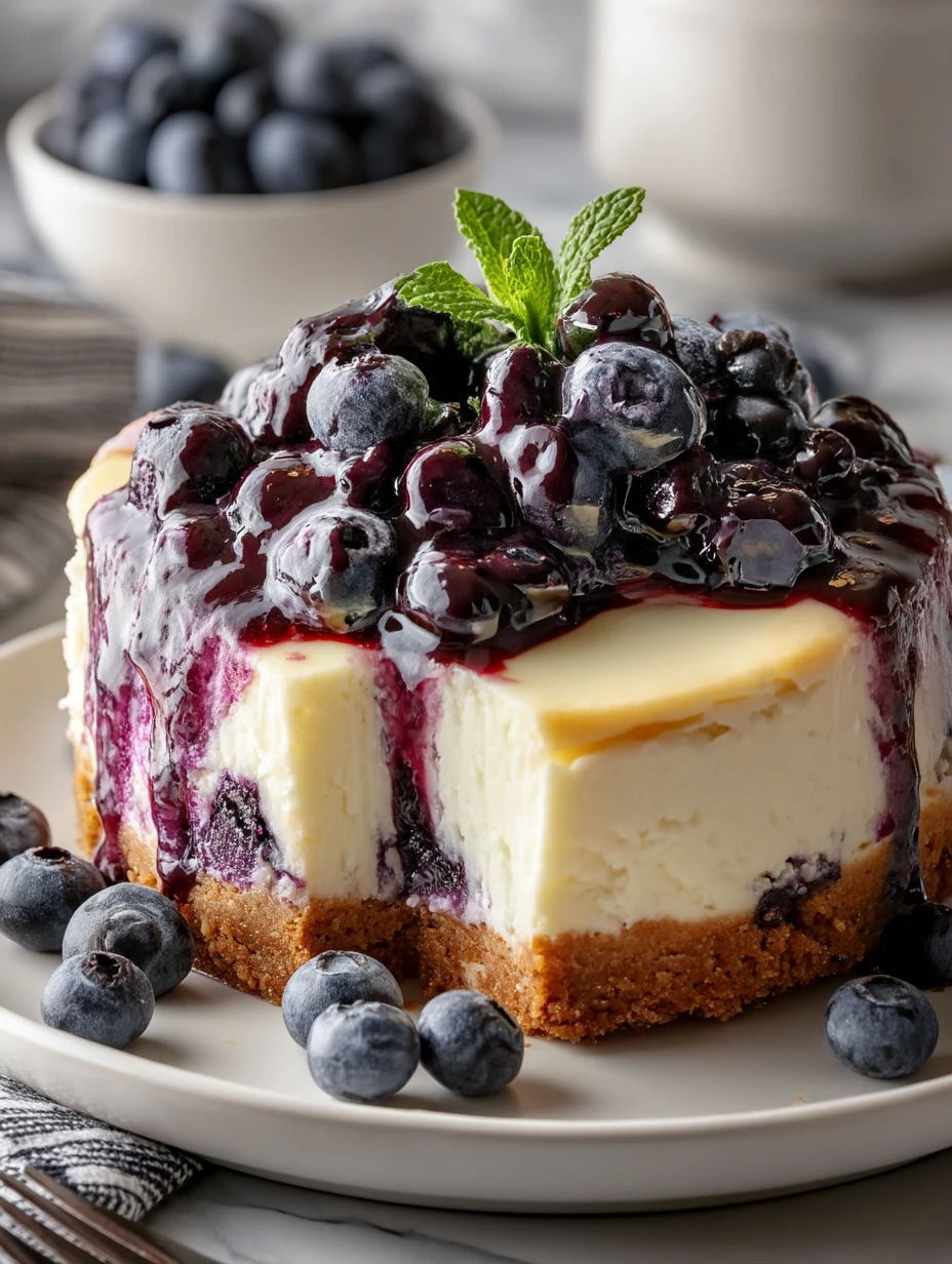 White Chocolate Blueberry Cheesecake