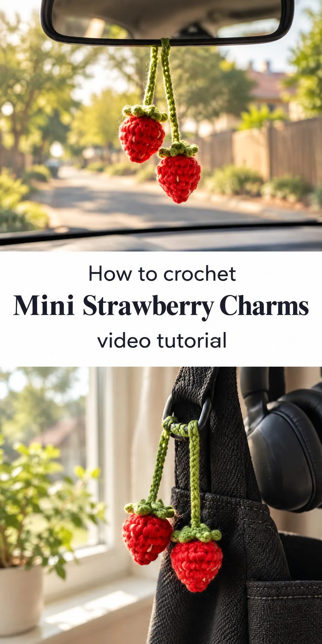 Crochet Mini Strawberry Charms: A Cute and Playful Handmade Accessory