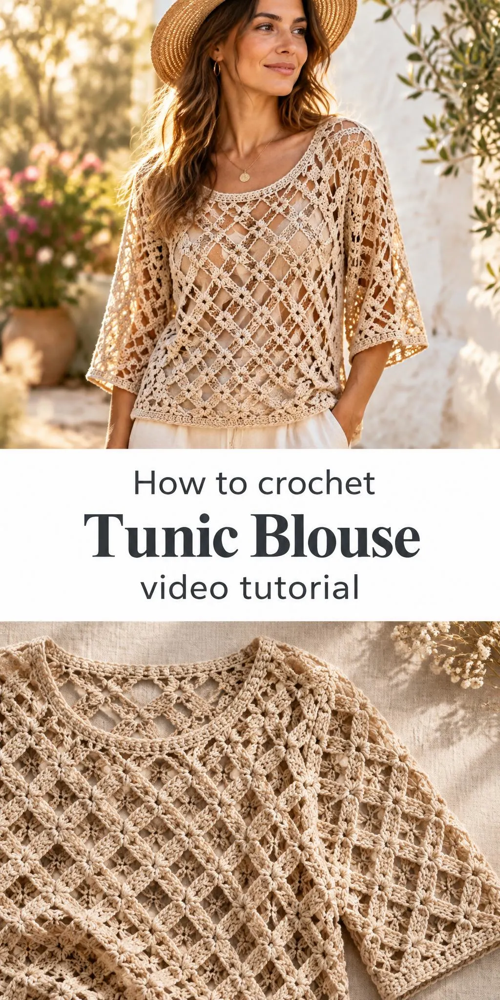 Crochet Tunic Blouse: A Chic and Airy Handmade Staple